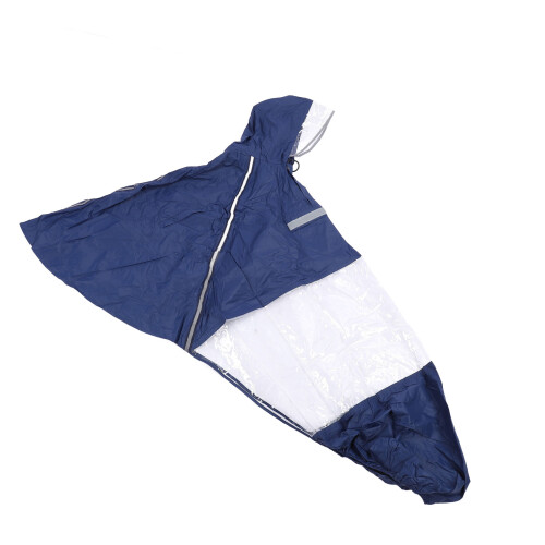 Reflective Nylon Rain Poncho Windproof Lightweight Hood 2