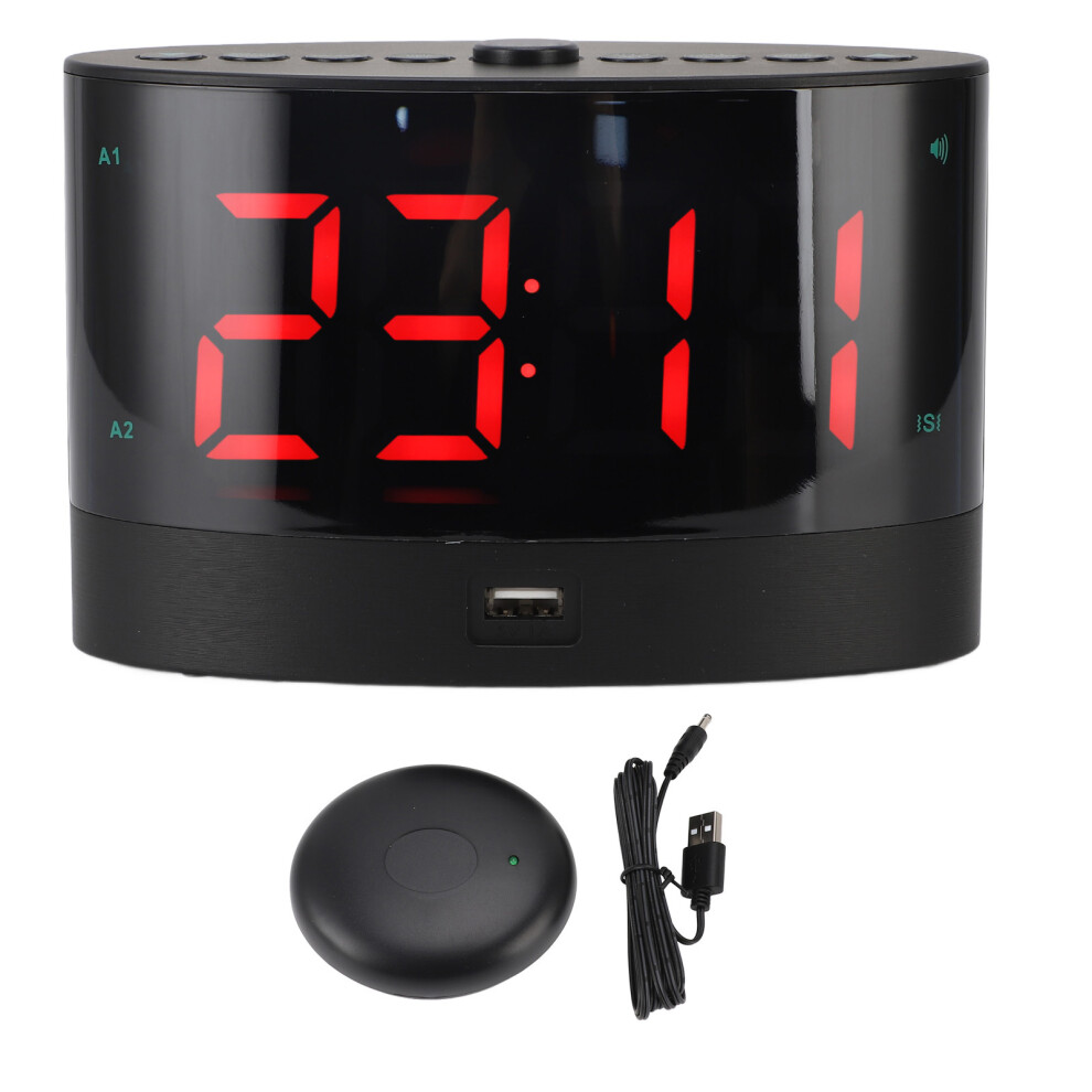Extra Loud Alarm Clock Bed Shaker Cordless Vibrator Heavy Sleeper
