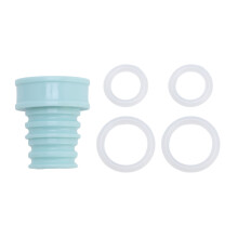 (Mint Green) Tragbare Flaschendusche mit 4 Gummiringen für Camping