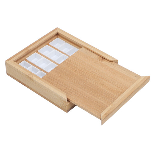 24-Well Bamboo Watercolor Palette w/Lid 2