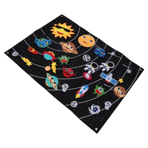Solar system felt story board kit with hooks 2