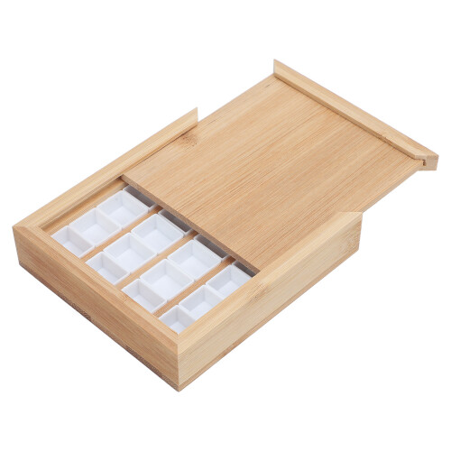 24-Well Bamboo Watercolor Palette w/Lid 1
