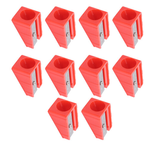 (red) 10Pcs Portable Billiard Cue Tip Shaper Corrector Pencil Sharpener 2