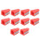 (red) 10Pcs Portable Billiard Cue Tip Shaper Corrector Pencil Sharpener 2