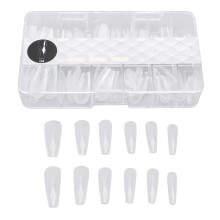120 Stk 3D Nagelspitzen Atmungsaktiv Lang Klar Salon DIY