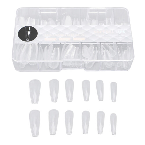 120 Stks 3D Nageltips Ademend Lang Salon DIY