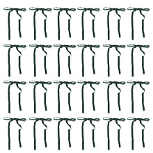 (Green) 24pcs Red Velvet Ribbon Bows for Xmas Tree Decor