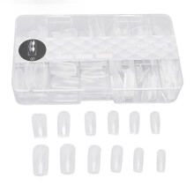 140 Stk 3D Nagelkunst Spitzen Lang Transparent Salon DIY