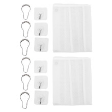 2x Badkamer Opbergzakken 6 Haken Mesh Organizer