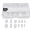 140pcs 3D Diamond Nail Tips Clear Almond 14 Sizes 1