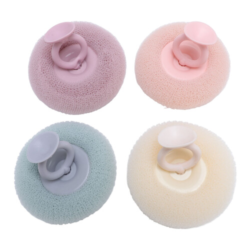 4Pcs Sunflower Bath Ball Exfoliating Scrubber w/ Cup 2