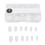 140pcs 3D Diamond Nail Tips Clear Almond 14 Sizes 1