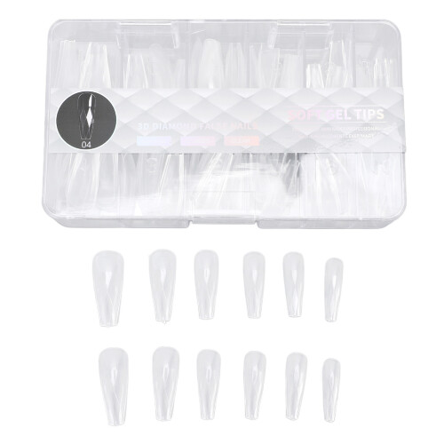 120 Stks 3D Nageltips Ademend Lang Salon DIY 1