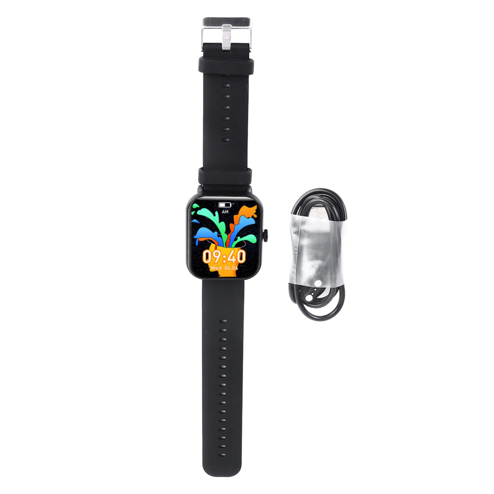(Black) Smart Watch Bluetooth Calling Alipay Ip67 Waterproof Ios Android Black 667859189425
