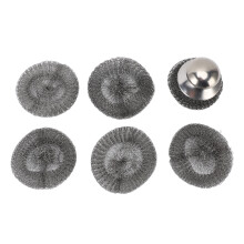Edelstahl-Spülbürste mit Griff 5 Ersatz-Pads