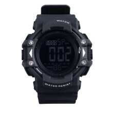 Children Waterproof Digital Watch LED Backlight 5-15 Years Black