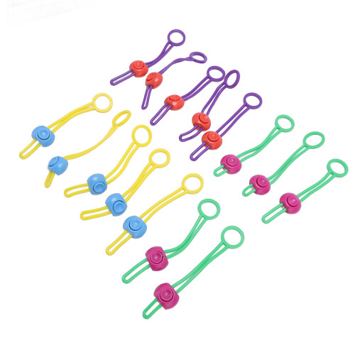 15pcs Colorful TPE ABS Kitchen Bag Sealing Clips 2