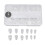 140pcs 3D Diamond Nail Tips Clear Almond 14 Sizes 2