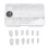 140pcs 3D Diamond Nail Tips Clear Almond 14 Sizes 2
