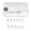 120pcs 3D Diamond Nail Tips Clear Almond 12 Sizes 2