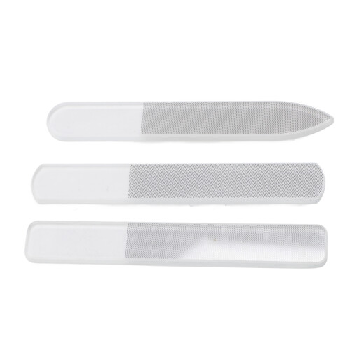 3 Pcs Glass Nail Files Professional Manicure Buffer with Case 1