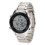 (Silver) Men Digital Watch 50m Waterproof LED Night Light Silver 2