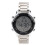 (Silver) Men Digital Watch 50m Waterproof LED Night Light Silver 3