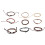 PU Leather Beaded Bracelet Vintage Multi Layer Punk Wristband 4