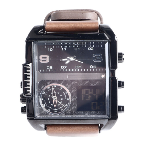 Sports Watch Large Square Digital Waterproof Men