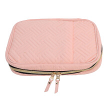 (Pink) Blauwe Reis Sieraden Organizer met Rits en Vakken