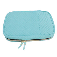 (Blue) Blauwe Reis Sieraden Organizer met Rits en Vakken