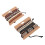 PU Leather Beaded Bracelet Vintage Multi Layer Punk Wristband 2