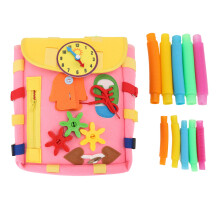 (Pink) Zaino Bambino con Tavola Attiva 1-3 Anni Blu Navy
