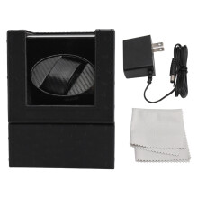 (Carbon Fibre) Automatic Watch Winder Black PU Leather Anti Magnetic Foam Pillow
