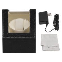 (White) Automatic Watch Winder Black PU Leather Anti Magnetic Foam Pillow