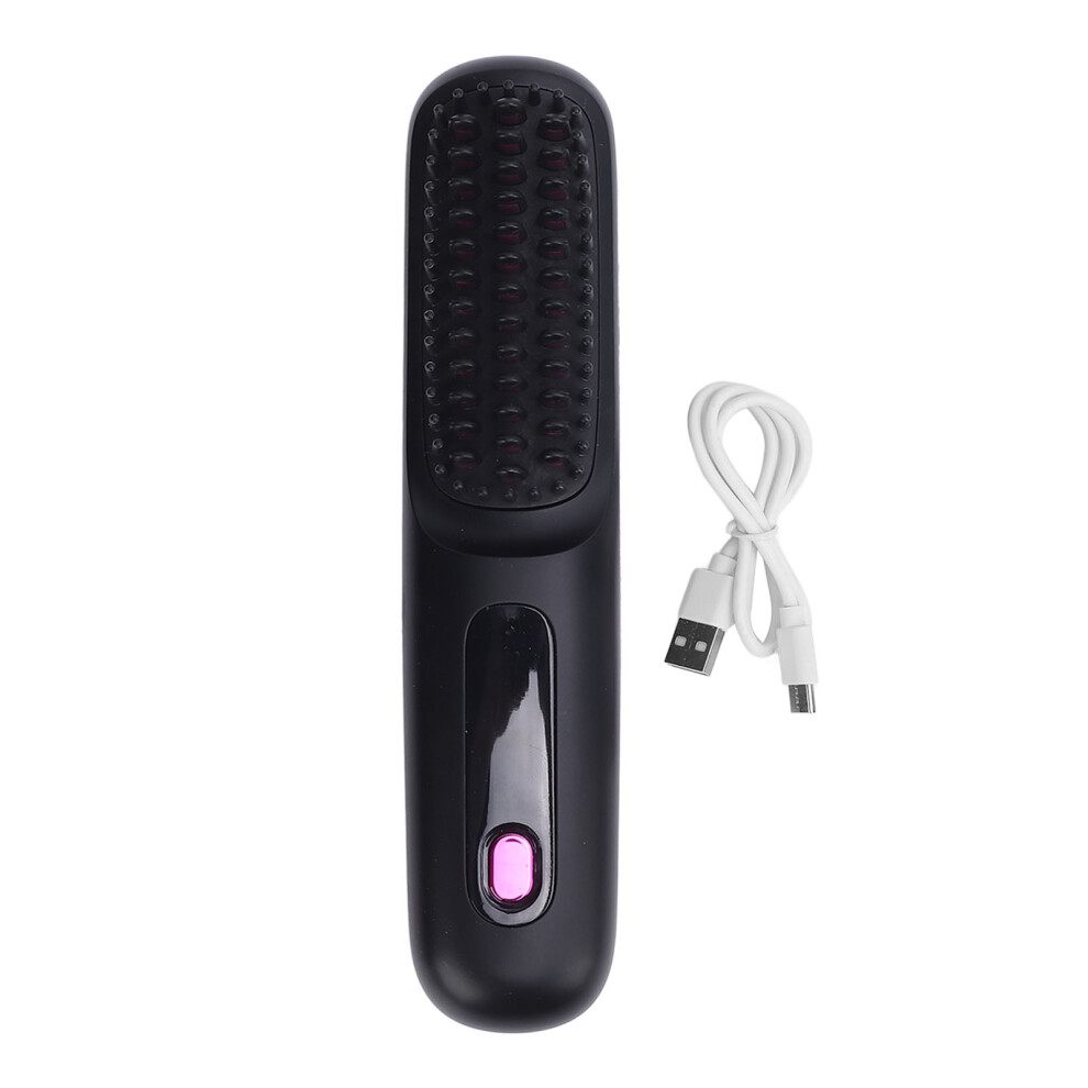 Cordless Hair Straightening Comb Negative Ionic Curling Brush