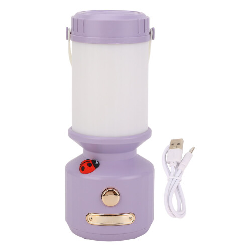 LED Campinglaterne 3 Farben Dimmbar Nachtlampe Lila