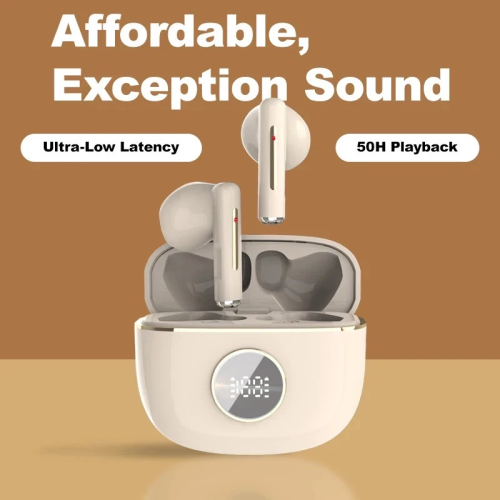 TWS Bluetooth 5.3 Earbuds ENC Noise Cancelling Mic 50H Playtime for iPhone Android Black 2