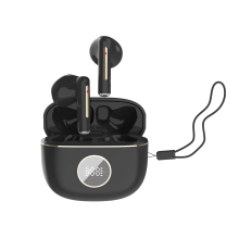 TWS Bluetooth 5.3 Earbuds ENC Noise Cancelling Mic 50H Playtime for iPhone Android Black