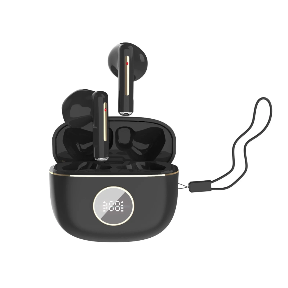 Tws Bluetooth 5.3 Earbuds Enc Noise Cancelling Mic 50H Playtime For Iphone Android Black 5061060502922