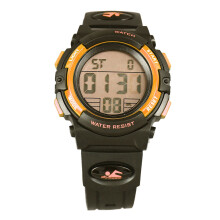 (Gold) Digital Waterproof Sports Watch 50M PU Strap Gold