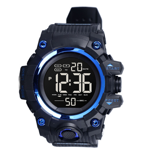 Digital Watch Dual Dial LED Waterproof Sport Running