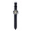 Men Silver Skeleton Quartz Watch Leather Band 1