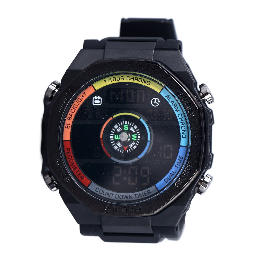 Outdoor Sports Watch Multifunctional Pedometer Compass Waterproof 667859191749