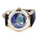 Men Quartz Watch Starry Sky Dial Leather Strap 3
