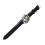 Men Silver Skeleton Quartz Watch Leather Band 5