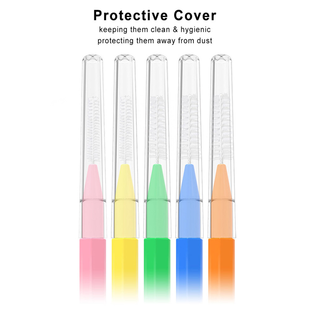 Toothpick Dental Floss 100pcs Soft Plastic Interdental Brushes for Oral Hygiene