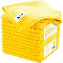 Microfibre Cleaning Cloths (Yellow, 12 Pack)