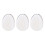 4pcs Silver Egg Shape Hair Brush Gentle Detangling Comb 4