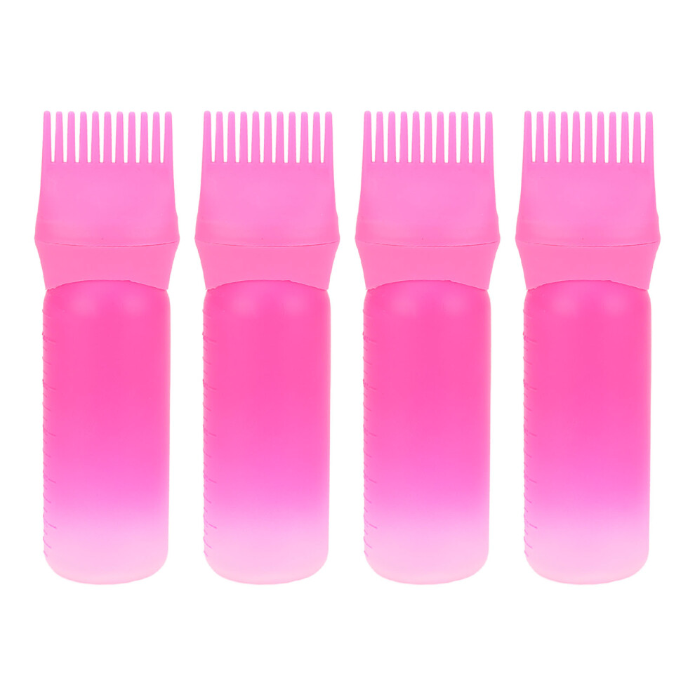 4pcs Root Comb Applicator Bottle Hair Dye Brush with Scale